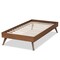 Baxton Studio Lissette Mid-Century Modern Ash Walnut Finished Wood Twin Size Platform Bed Frame 180-11159-Zoro - alternate 2